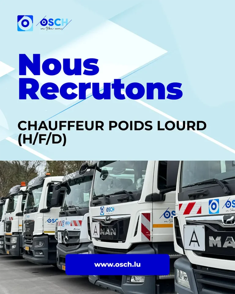 Nous recrutons Chauffeur poids lourd